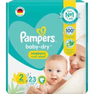 Pampers New Baby Dry Diapers Size 2 Mini 3-6 Kg Carry Pack 23 Pieces