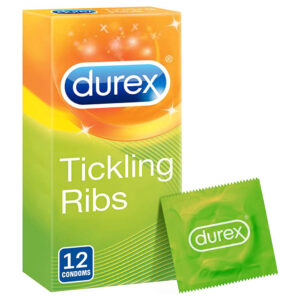 Durex Tickling Ribs Condoms for Men, Pack of 12