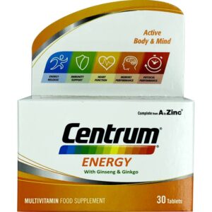 أقراص Centrum Energy متعددة الفيتامينات 30 قطعة