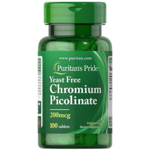 Puritan's Pride Chromium Picolinate 200 Mcg 100 Tablets. بيوريتانز برايد كروم بيكولينات 200 مكجم 100 قرص